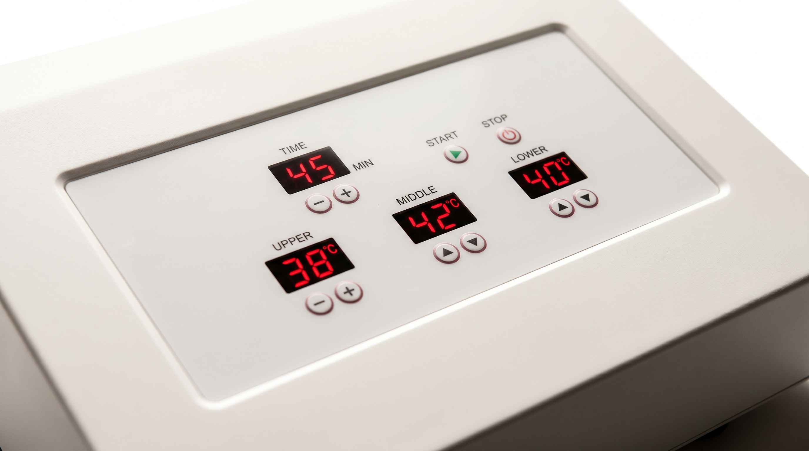 Controller top panel closeup